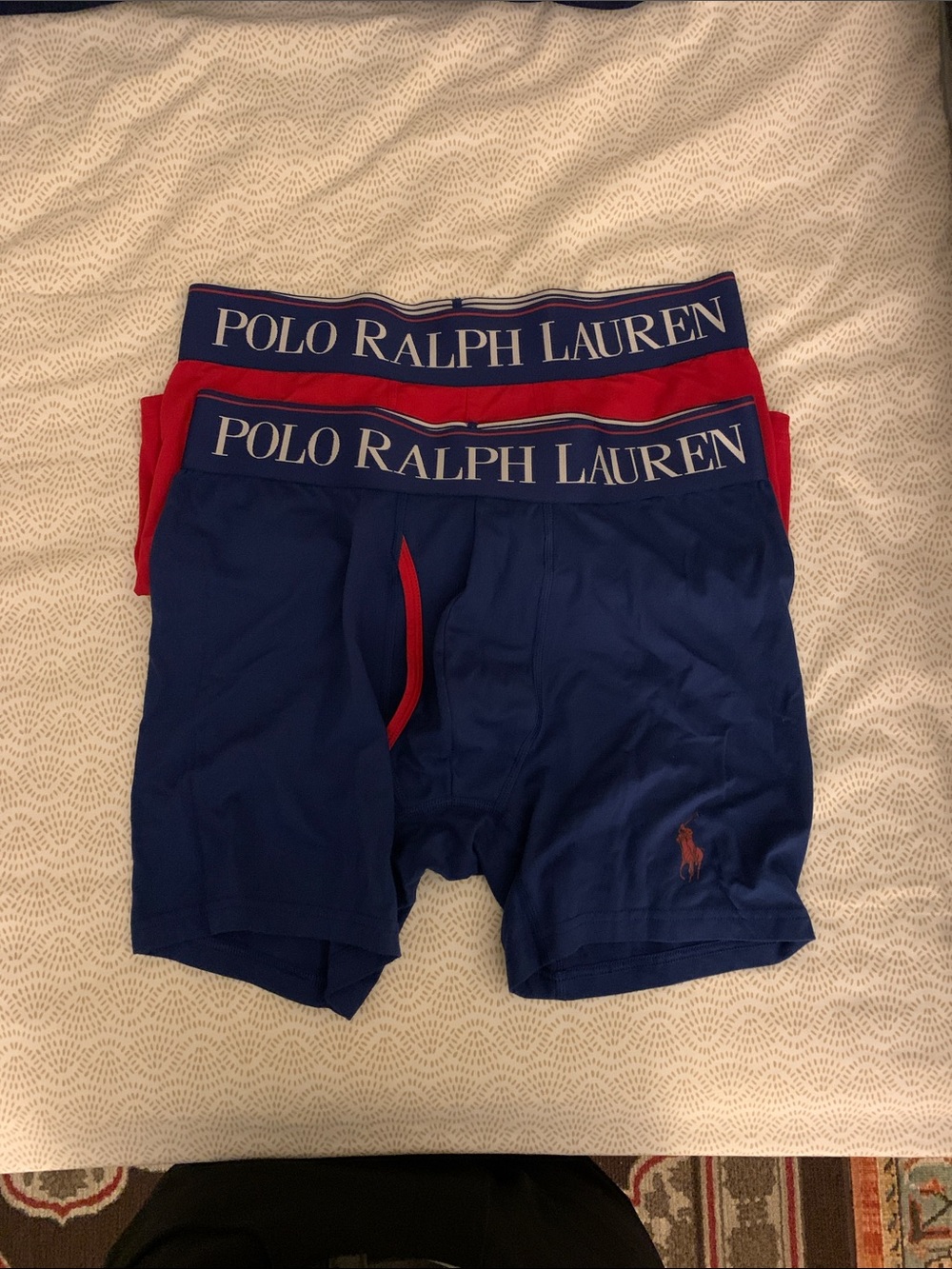 Polo by Ralph Lauren Blue Boxer Briefs with Red Trim - 2 Pack